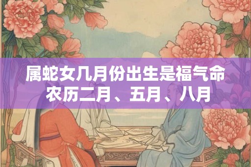 属蛇女几月份出生是福气命 农历二月、五月、八月