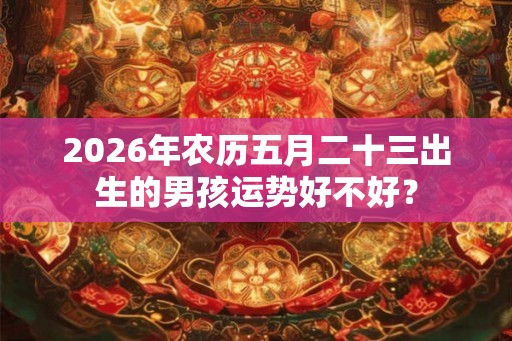 2026年农历五月二十三出生的男孩运势好不好？