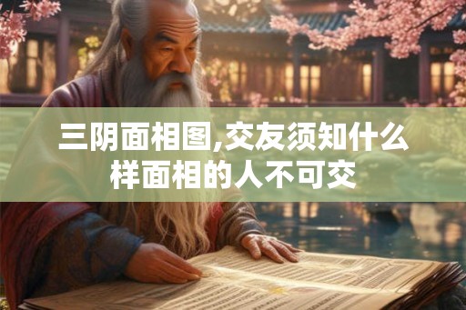 三阴面相图,交友须知什么样面相的人不可交