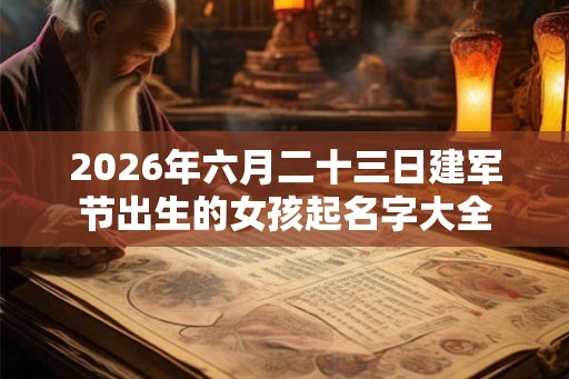 2026年六月二十三日建军节出生的女孩起名字大全