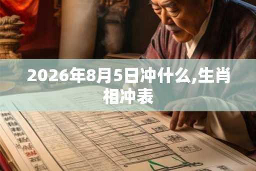 2026年8月5日冲什么,生肖相冲表