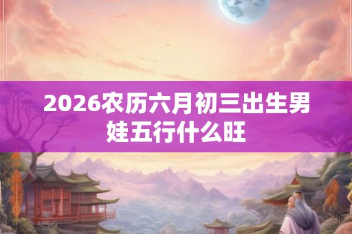 2026农历六月初三出生男娃五行什么旺