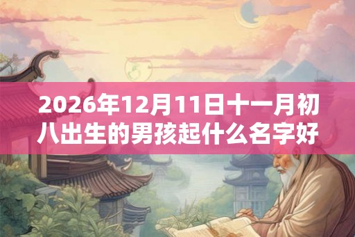 2026年12月11日十一月初八出生的男孩起什么名字好听