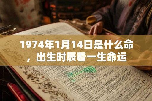 1974年1月14日是什么命，出生时辰看一生命运