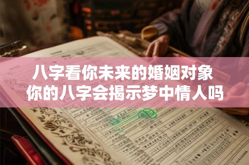 八字看你未来的婚姻对象 你的八字会揭示梦中情人吗
