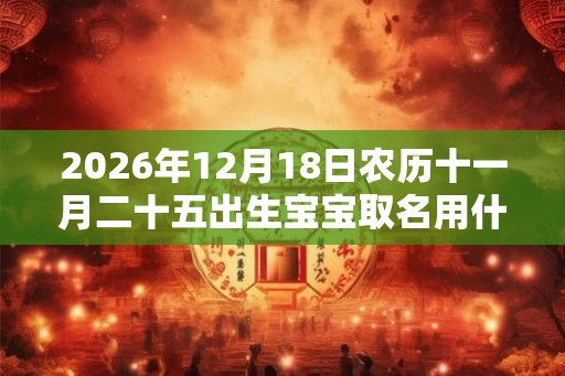 2026年12月18日农历十一月二十五出生宝宝取名用什么字