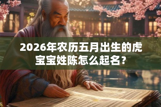 2026年农历五月出生的虎宝宝姓陈怎么起名？
