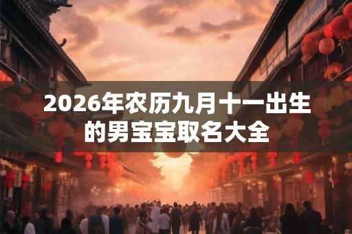 2026年农历九月十一出生的男宝宝取名大全 2026年农历九月十一出生的男宝宝取名大全