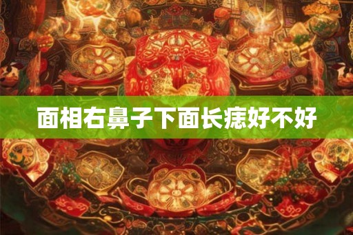 面相右鼻子下面长痣好不好