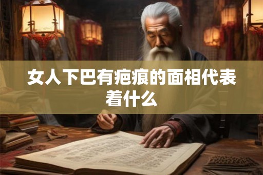 女人下巴有疤痕的面相代表着什么