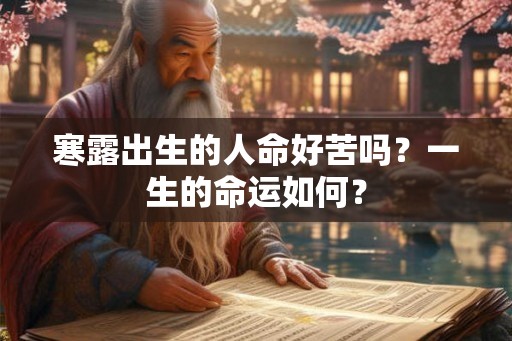 寒露出生的人命好苦吗？一生的命运如何？