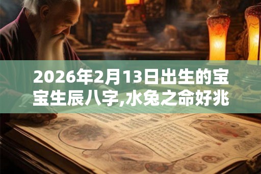 2026年2月13日出生的宝宝生辰八字,水兔之命好兆头