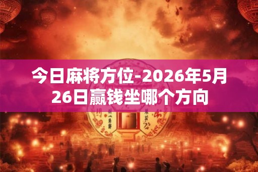 今日麻将方位-2026年5月26日赢钱坐哪个方向