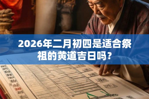 2026年二月初四是适合祭祖的黄道吉日吗? 2026年二月初四是适合祭祖的黄道吉日吗?