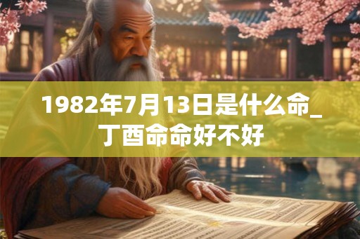 1982年7月13日是什么命_丁酉命命好不好