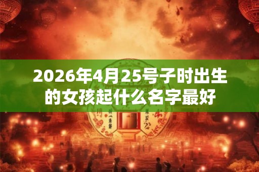 2026年4月25号子时出生的女孩起什么名字最好