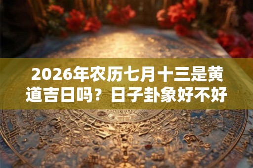 2026年农历七月十三是黄道吉日吗?日子卦象好不好? 2026年农历七月十三是黄道吉日吗?日子卦象好不好?