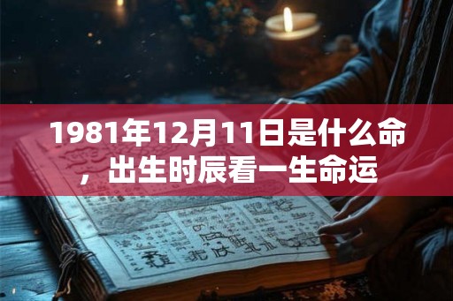 1981年12月11日是什么命，出生时辰看一生命运