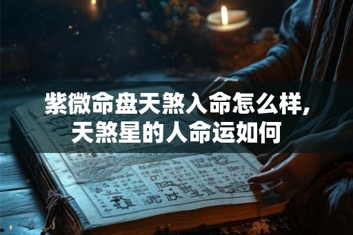 紫微命盘天煞入命怎么样,天煞星的人命运如何