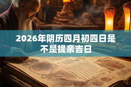 2026年阴历四月初四日是不是提亲吉日 2026年阴历四月初四日是不是提亲吉日