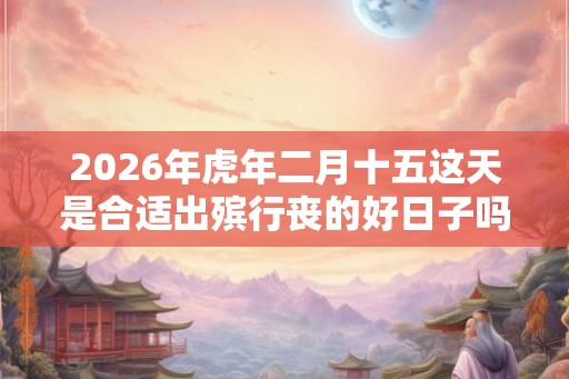 2026年虎年二月十五这天是合适出殡行丧的好日子吗？