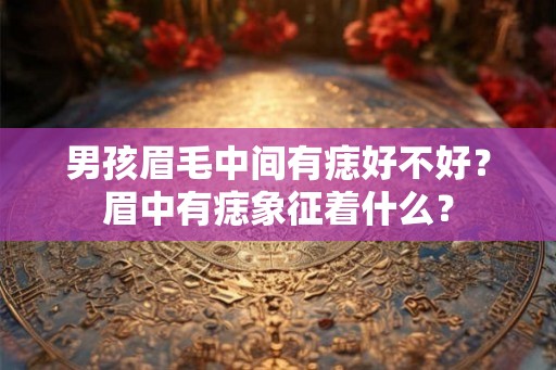 男孩眉毛中间有痣好不好？眉中有痣象征着什么？