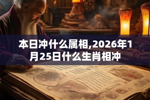 本日冲什么属相,2026年1月25日什么生肖相冲