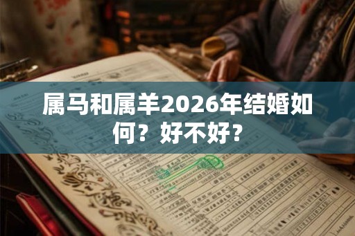 属马和属羊2026年结婚如何?好不好? 属马和属羊2026年结婚如何?好不好?