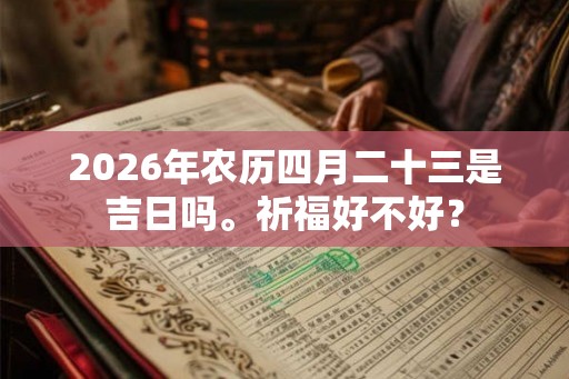 2026年农历四月二十三是吉日吗。祈福好不好？