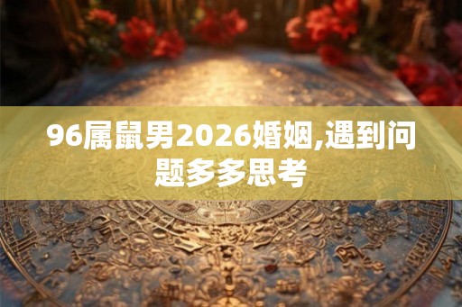96属鼠男2026婚姻,遇到问题多多思考 96属鼠男2026婚姻,遇到问题多多思考