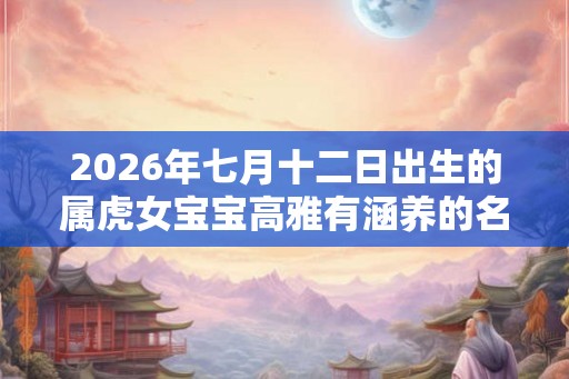 2026年七月十二日出生的属虎女宝宝高雅有涵养的名字