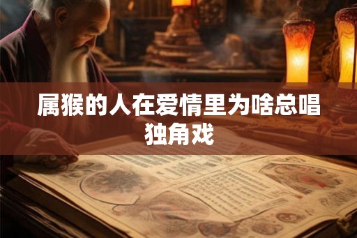 属猴的人在爱情里为啥总唱独角戏