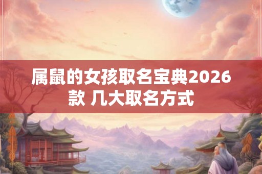 属鼠的女孩取名宝典2026款 几大取名方式