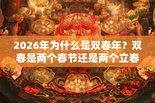 2026年为什么是双春年？双春是两个春节还是两个立春？