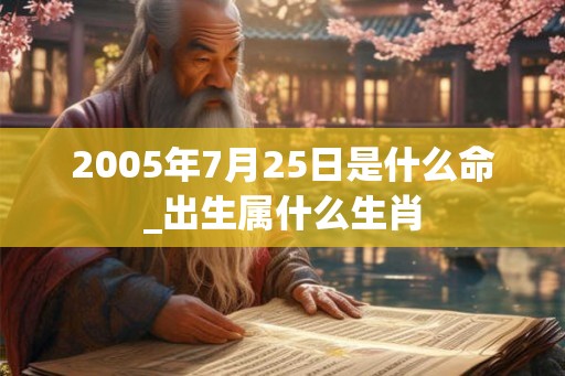 2005年7月25日是什么命_出生属什么生肖