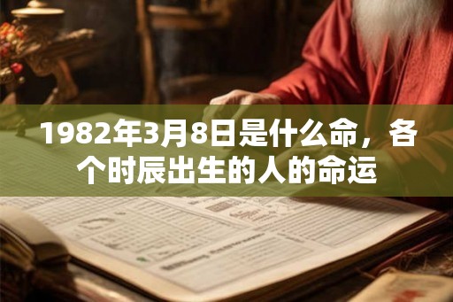 1982年3月8日是什么命,各个时辰出生的人的命运 1982年3月8日是什么命,各个时辰出生的人的命运