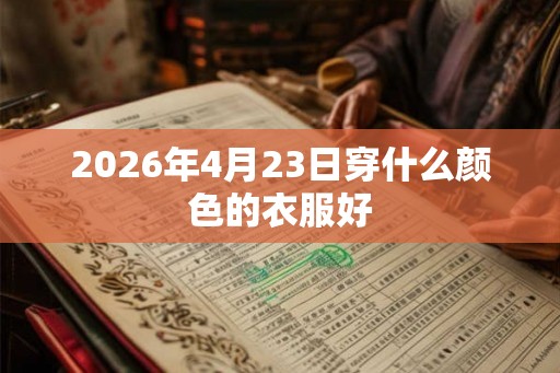 2026年4月23日穿什么颜色的衣服好 2026年4月23日穿什么颜色的衣服好