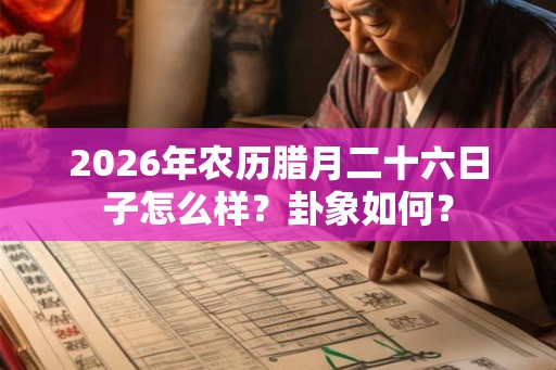 2026年农历腊月二十六日子怎么样？卦象如何？