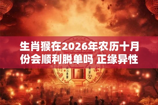 生肖猴在2026年农历十月份会顺利脱单吗 正缘异性出现甜蜜蜜