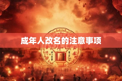 成年人改名的注意事项 成年人改名的注意事项
