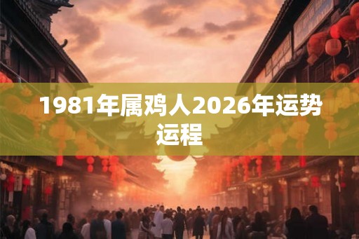 1981年属鸡人2026年运势运程