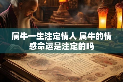 属牛一生注定情人 属牛的情感命运是注定的吗