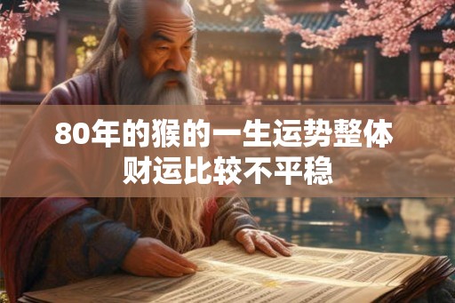 80年的猴的一生运势整体 财运比较不平稳