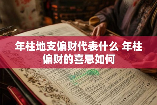 年柱地支偏财代表什么 年柱偏财的喜忌如何