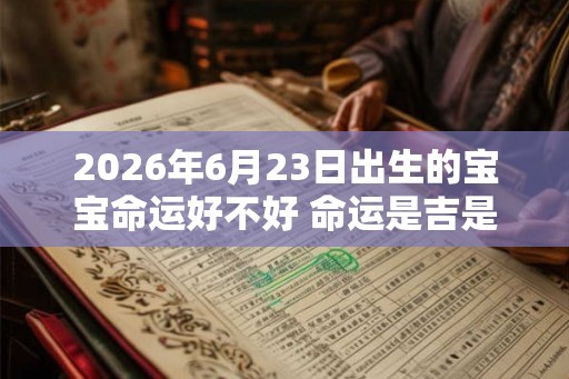 2026年6月23日出生的宝宝命运好不好 命运是吉是凶