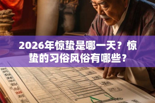 2026年惊蛰是哪一天？惊蛰的习俗风俗有哪些？