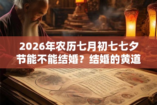 2026年农历七月初七七夕节能不能结婚？结婚的黄道吉日吗？