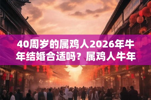 40周岁的属鸡人2026年牛年结婚合适吗？属鸡人牛年感情运势如何？