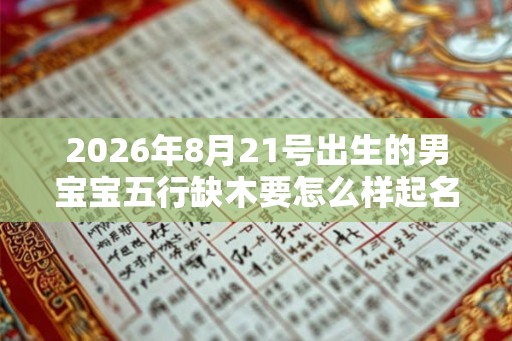 2026年8月21号出生的男宝宝五行缺木要怎么样起名字
