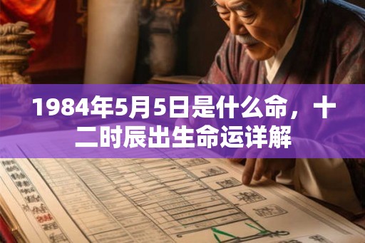 1984年5月5日是什么命，十二时辰出生命运详解